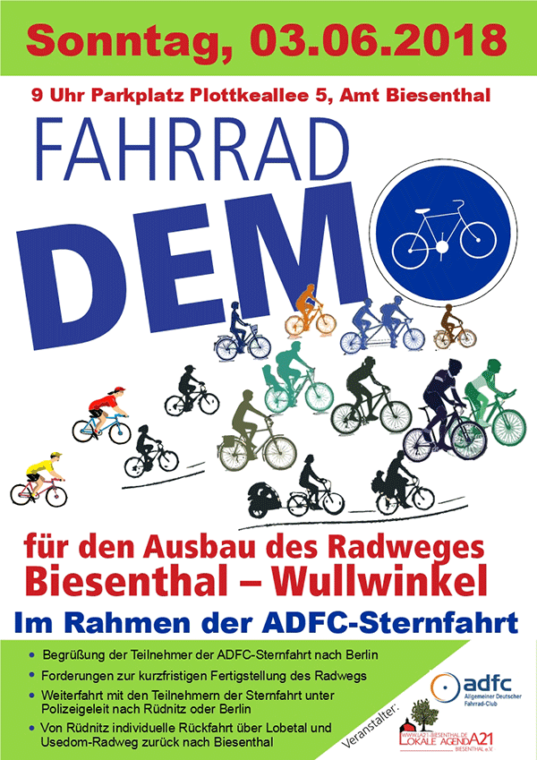 Plakat Fahrraddemo